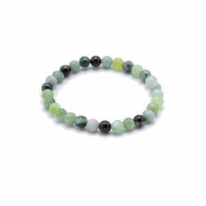 Pulsera de manifestación de piedras preciosas - Jade oliva - Curación